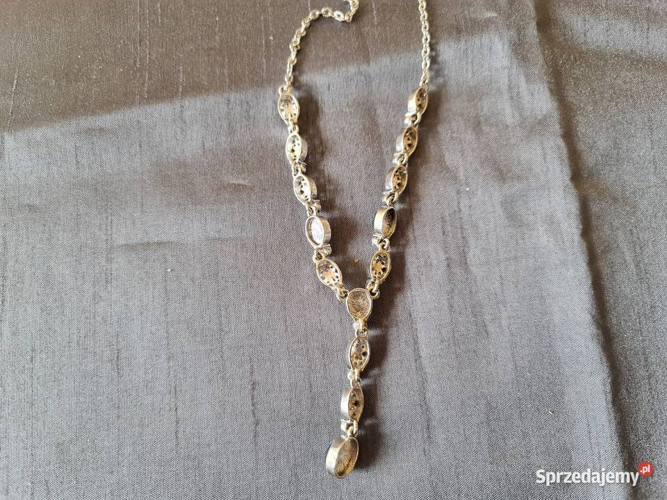 Biżuteria z okresu PRLu Naszyjnik z kamykami mazowieckie Warszawa