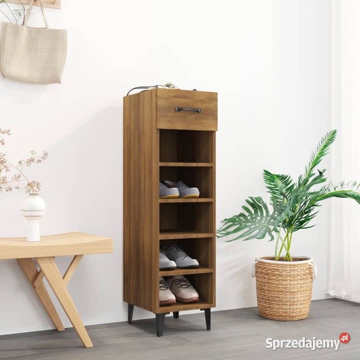 Szafa na buty brązowy dąb 30x35x105 WM817566