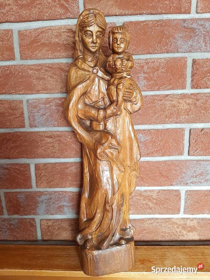 Rzeźba z drewna, Matka Boża z Dzieciątkiem, sakralna
