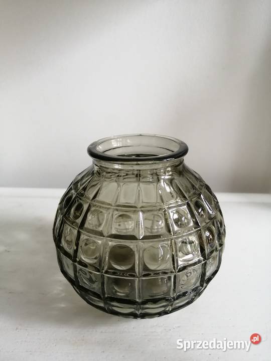 Świeczniki szklane okrągłe małe wazoniki Leszno sprzedam