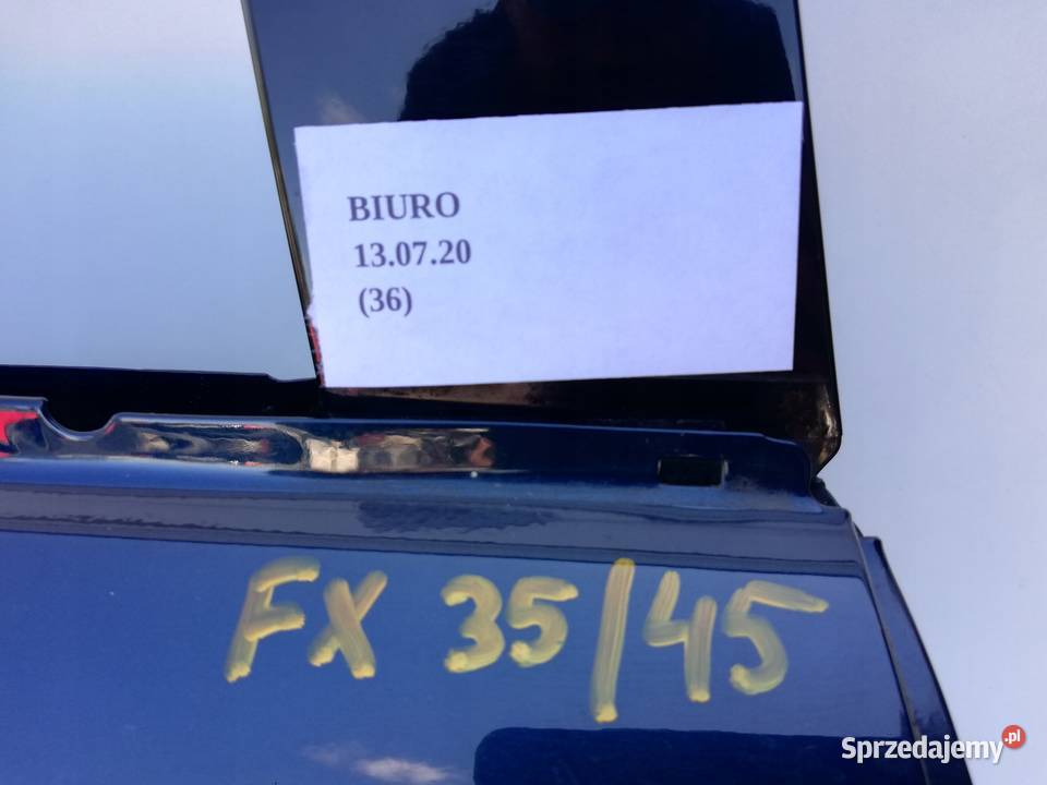 DRZWI PRAWE TYLNE TYŁ INFINITI FX35 FX45 wielkopolskie Nowy Tomyśl