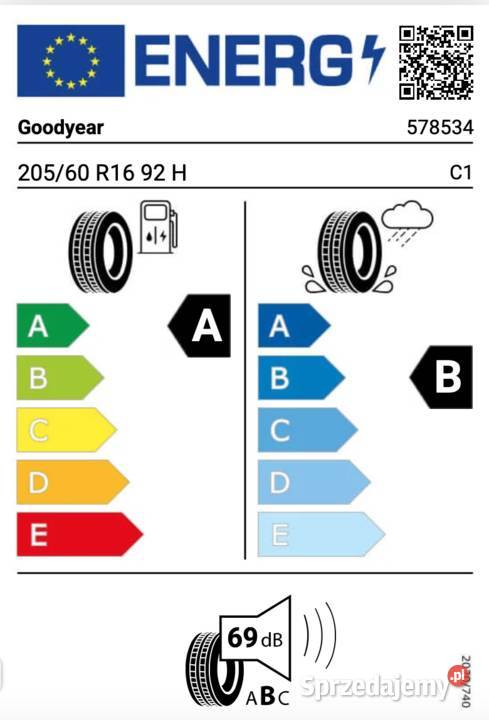 4 KOMPLET Goodyear Efficientgrip 20560 R16 92H lato łódzkie Łódź