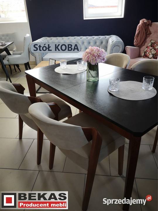 Śliczny Stylowy Stół KOBA 160 4 Krzesła 6 Bekas Szczecin