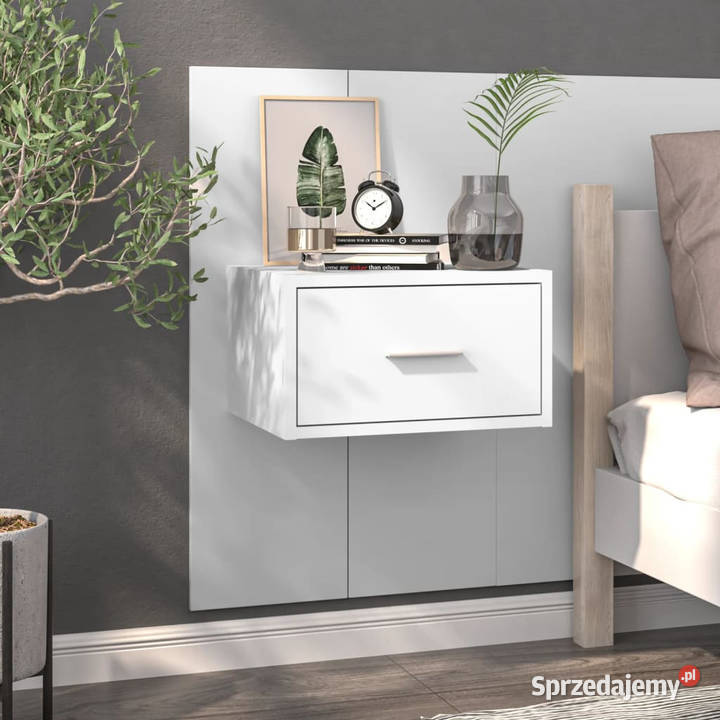 Szafki nocne ścienne 2 białe WM810972 Warszawa