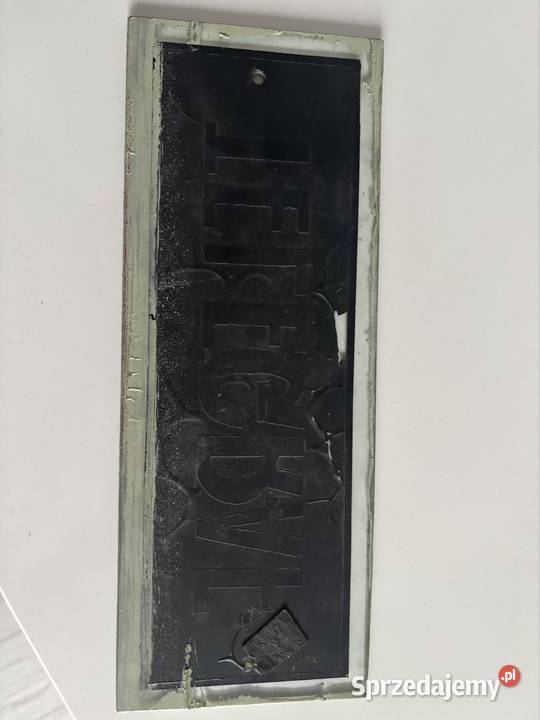 Telegraf tabliczka szklana 1939