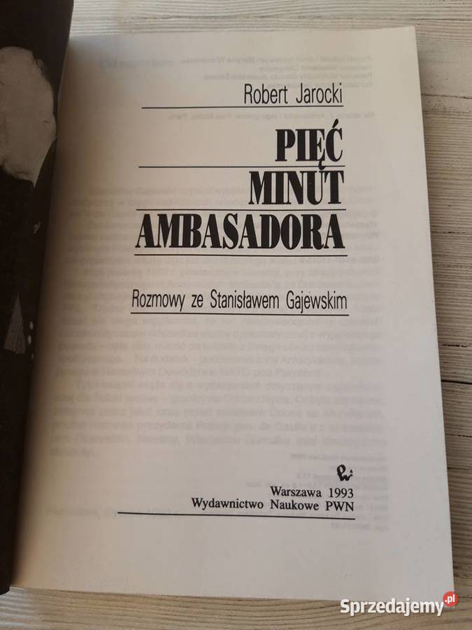 Pięć minut Ambasadora Robert Jarocki PWN 1993 Bielsko-Biała