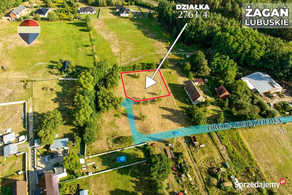 Na sprzedaż działka 1201 m Oś Moczyń Żagań lubuskie