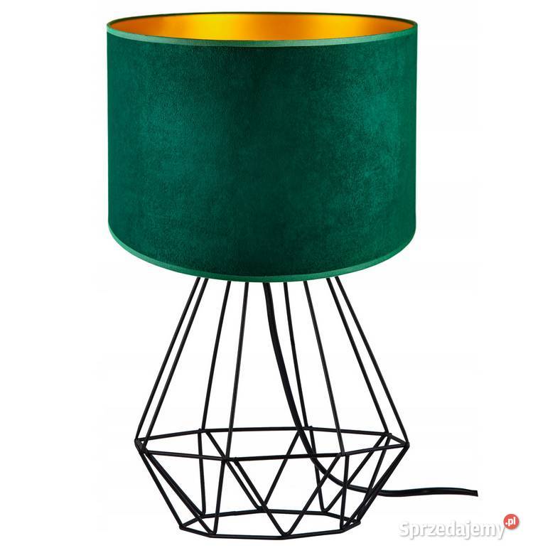 LAMPKA NOCNA BIURKOWA STOŁOWA ABAŻUR zielona Choroszcz