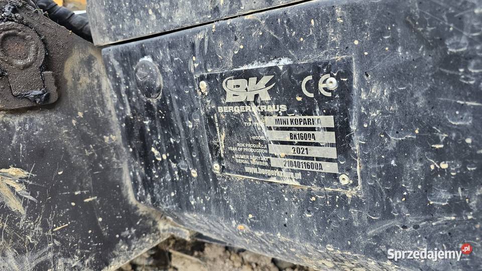 Minikoparka Berger Kraus BK1600 Silnik Kubota Zarszyn