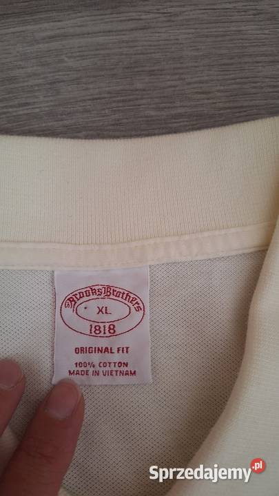 Koszulka męska polo kremowa xl brooks brothers małopolskie