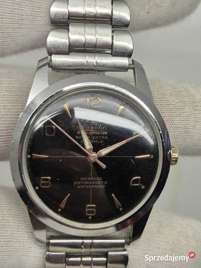 Męski rzadki zegarek Atlantic Wordmaster Super śląskie Chorzów