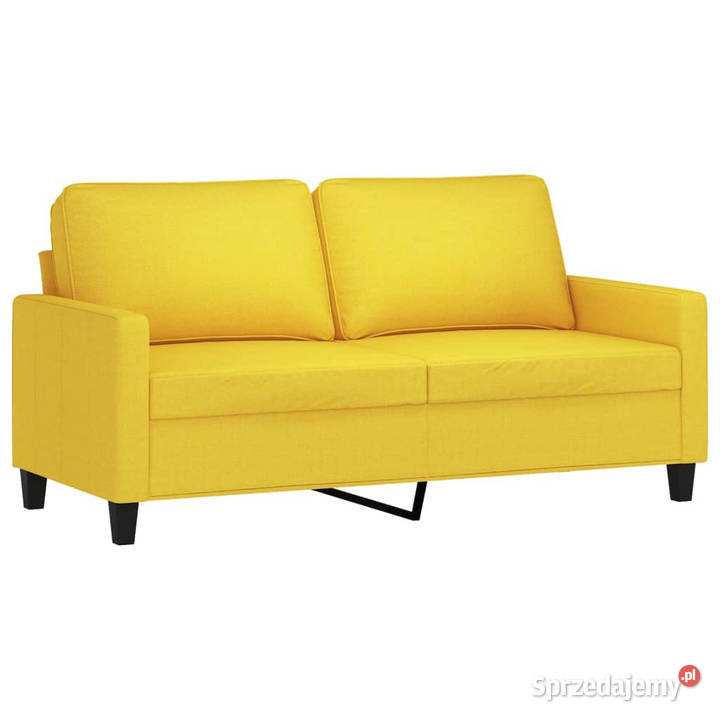 Sofa 2osobowa jasnożółta 140 tapicerowana Sofy i kanapy Sofy i kanapy Warszawa