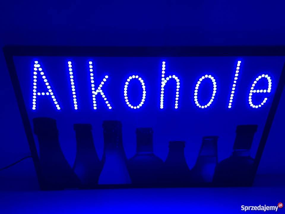 Reklama LED neon91x 61 zewnętrzna ALKOHOLE Pomiechówek sprzedam