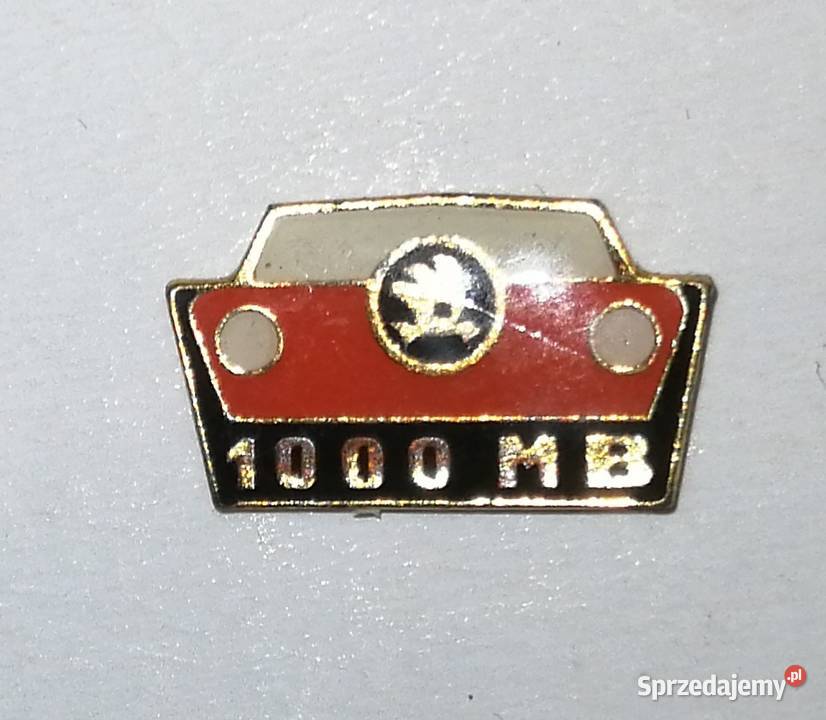 Plakietka przypinka Skoda 1000MB Czechosłowacja