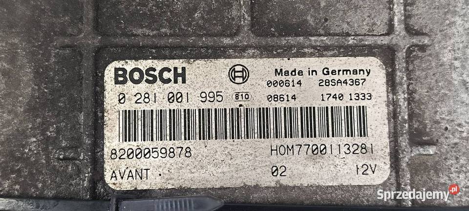 KOMPUTER SILNIKA ECU RENAULT LAGUNA 8200059878 osobowe kujawsko-pomorskie Lipno sprzedam