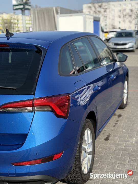 Skoda Scala 16 TDI Ambition Błękit Race Rok produkcji 2019 Motoryzacja Warszawa