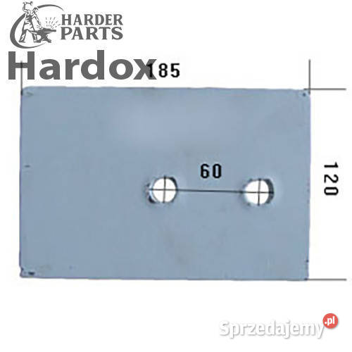 Płoza tylna HARDOX 80601L części do pługa OVERUM