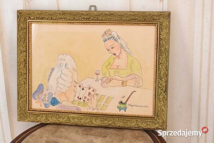 Maja Berezowska Wróżenie z Kart Akwarela Na Kraków sprzedam