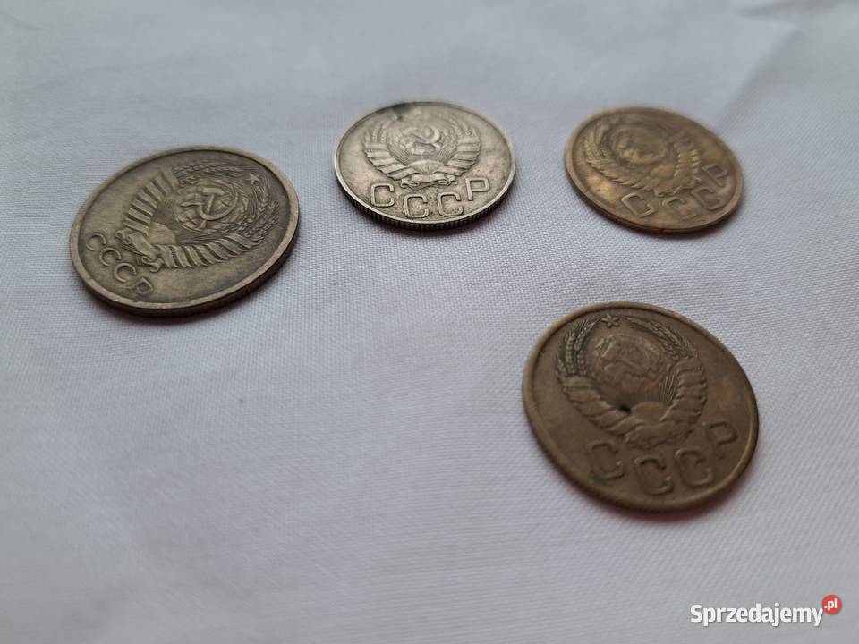 Kopiejki 4 sztuki monet CCCP ZSRR radzieckie do Brzesko