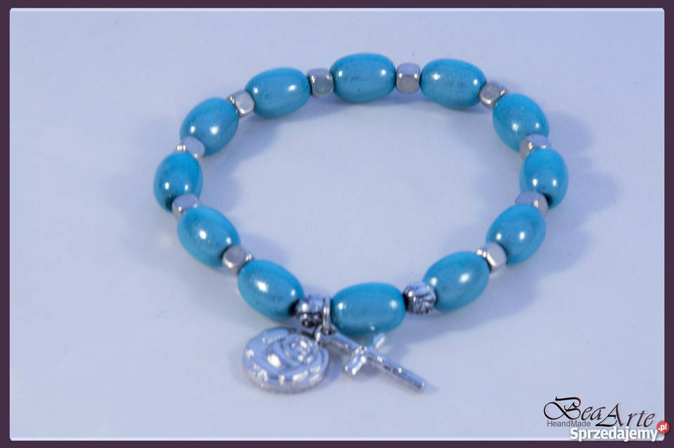 Różaniec dziesiątka bransoletka na gumce Łysa Góra