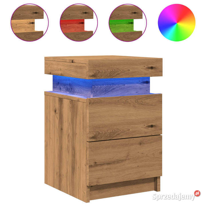 Szafka nocna z LED dąb artisian 35x39x55 Warszawa