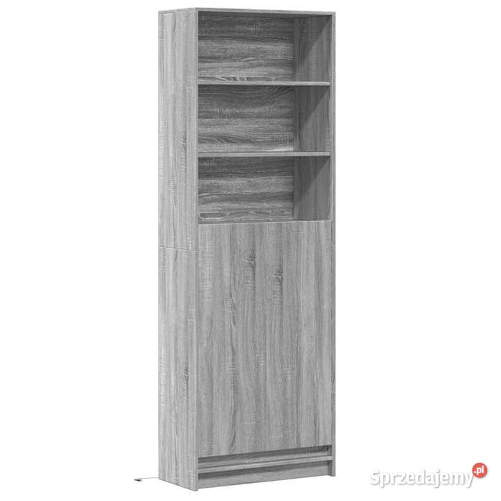 Wysoka szafka z LED szary dąb sonoma 69x325x200 mazowieckie Warszawa
