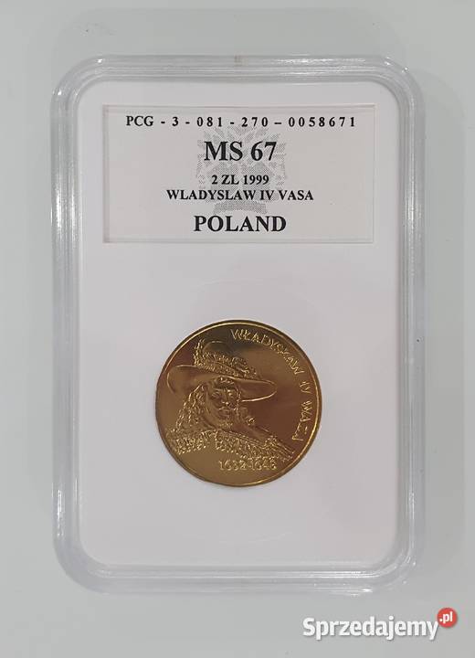 2 WŁADYSŁAW IV WAZA 1999 MS67 Kędzierzyn-Koźle sprzedam