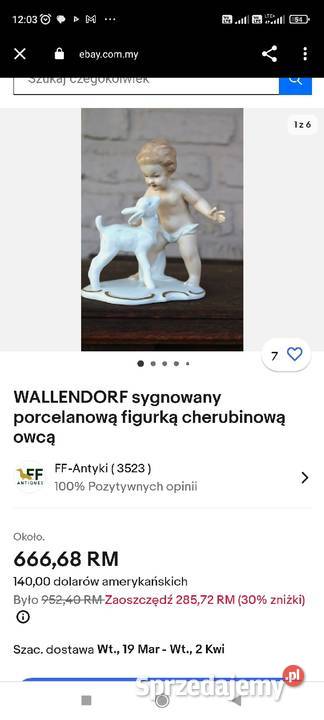 VINTAGE WALLENDORF NIEMCY PORCELANOWA FIGURKA Pabianice sprzedam