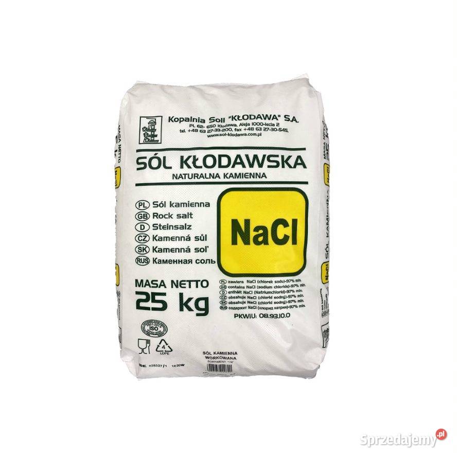 Sól Kłodawska przemysłowa paleta 1125 worki 25 Pozostałe sprzedam