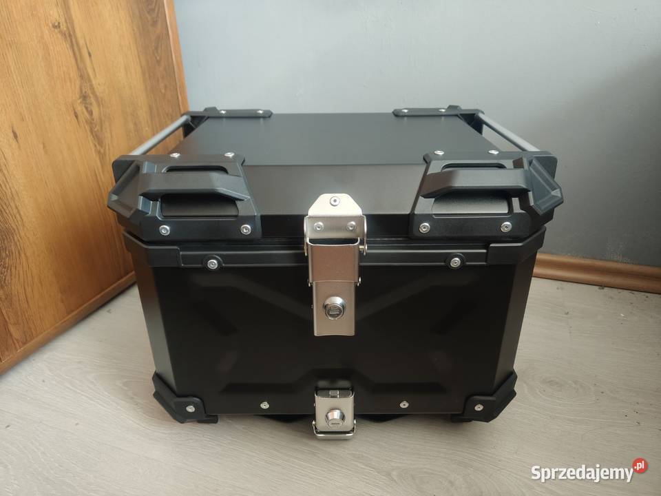 ALUMINIOWY kufer motocyklowy centralny CZARNY Części i akcesoria motocyklowe Żyrardów