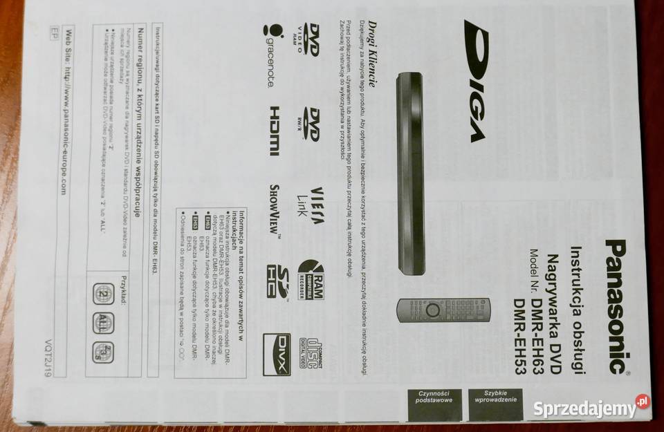 Nagrywarka DVD HDD Panasonic DMREH 63 mazowieckie Przysucha