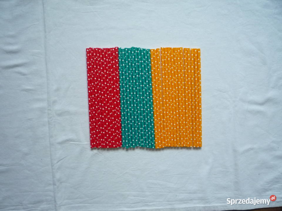 45 sztuk Słomki Papierowe Czerwone Niebieskie zachodniopomorskie Szczecin