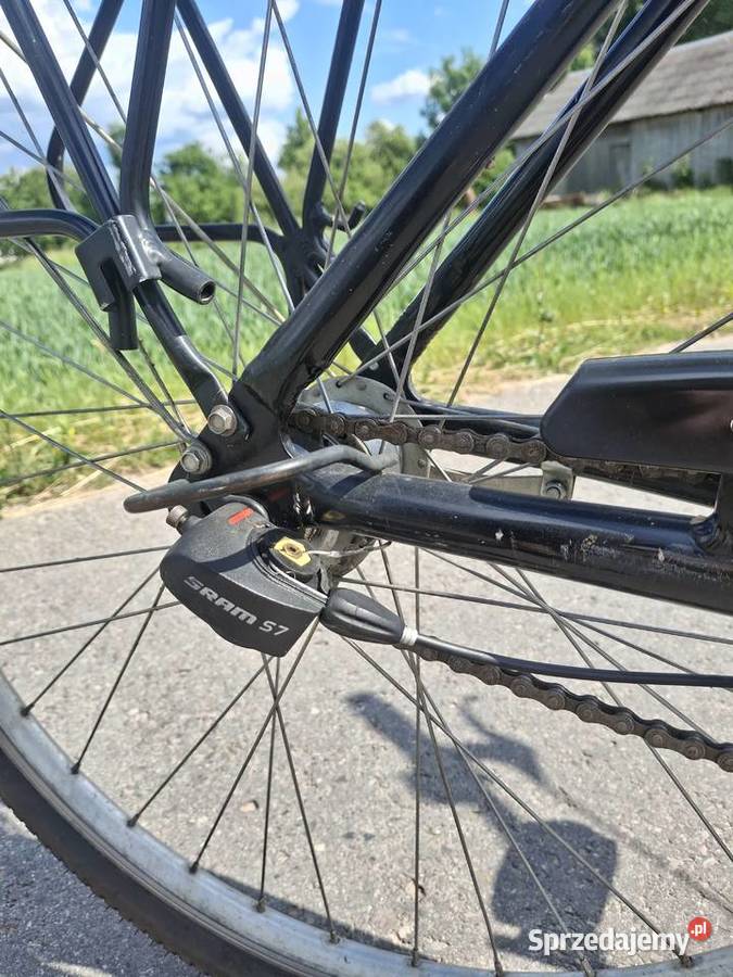 Rower MiejskiTrekkingowy Męski 28 Czarny Bodzentyn