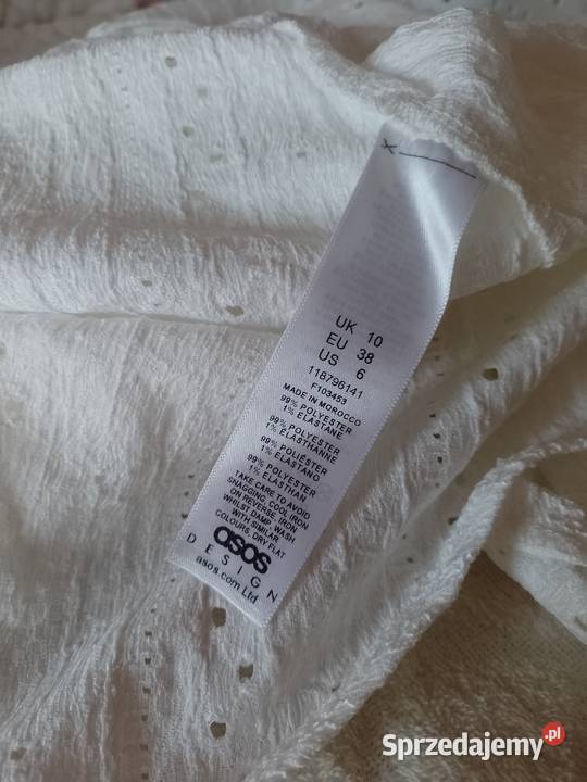 38M ASOS Biała sukienka ażurowa z Londynu NOWY Kraków