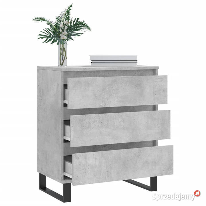 Komoda szarość betonu 60x35x70 materiał