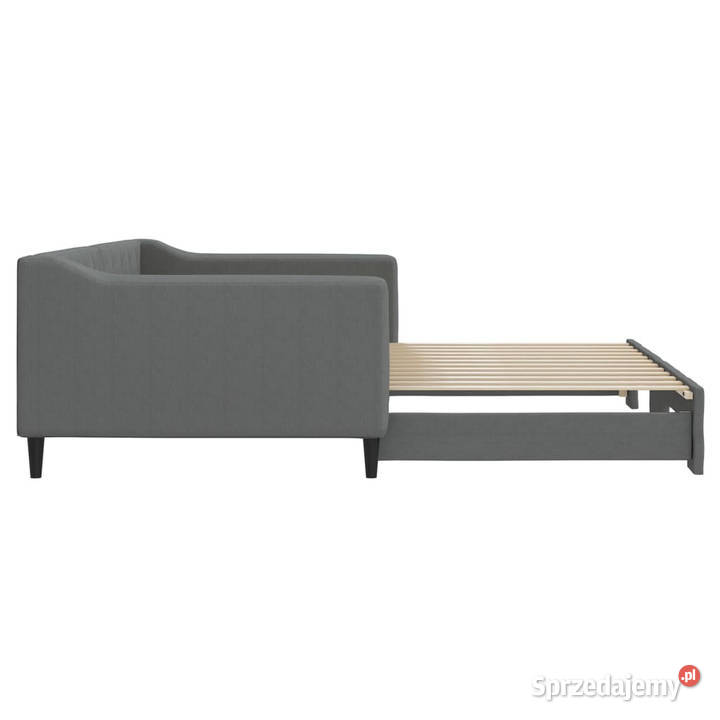 Sofa rozsuwana ciemnoszara tkanina 100x200 Warszawa sprzedam