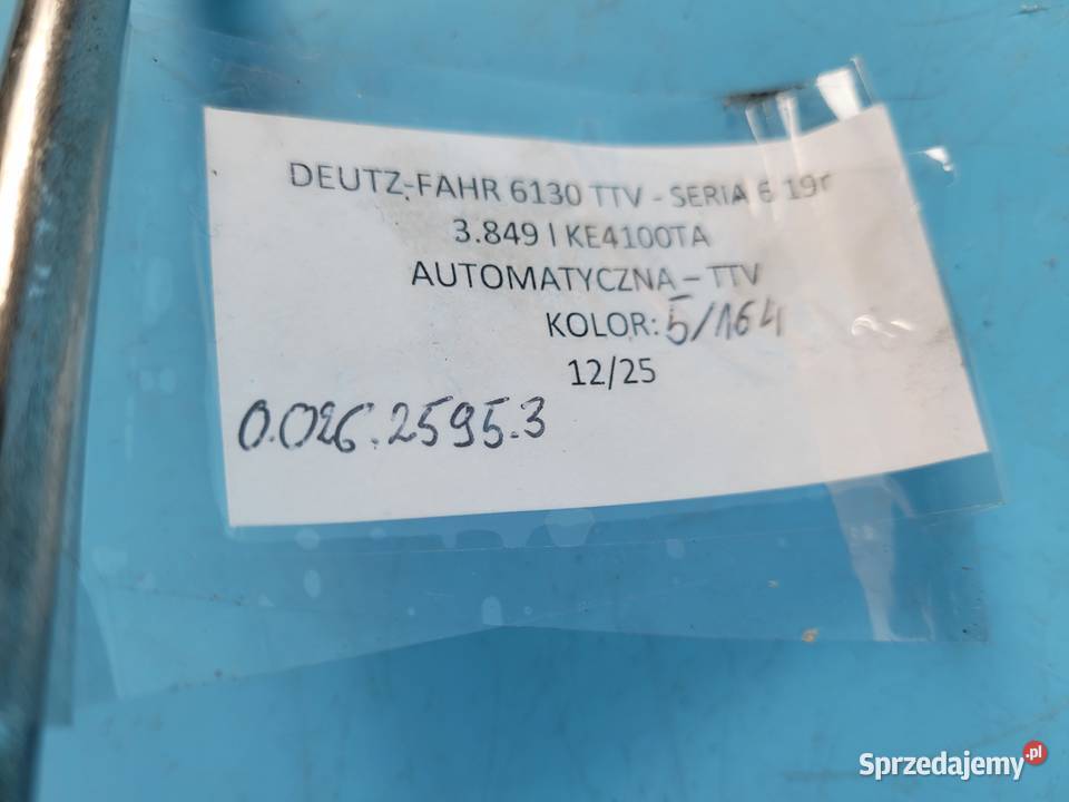 DEUTZFAHR 6130 TTV PRZEWÓD UKŁADU HAMOWANIA Hydraulika Kolno