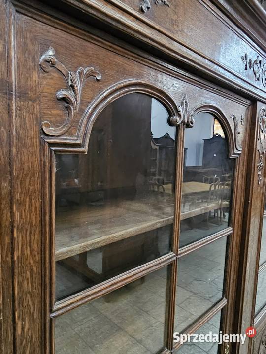 Stara dębowa biblioteczka Ludwikowska Francja Nowy Sącz