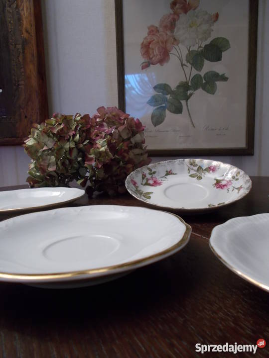 Złocenia Porcelanowe Talerzyki Podstawki Szczecin