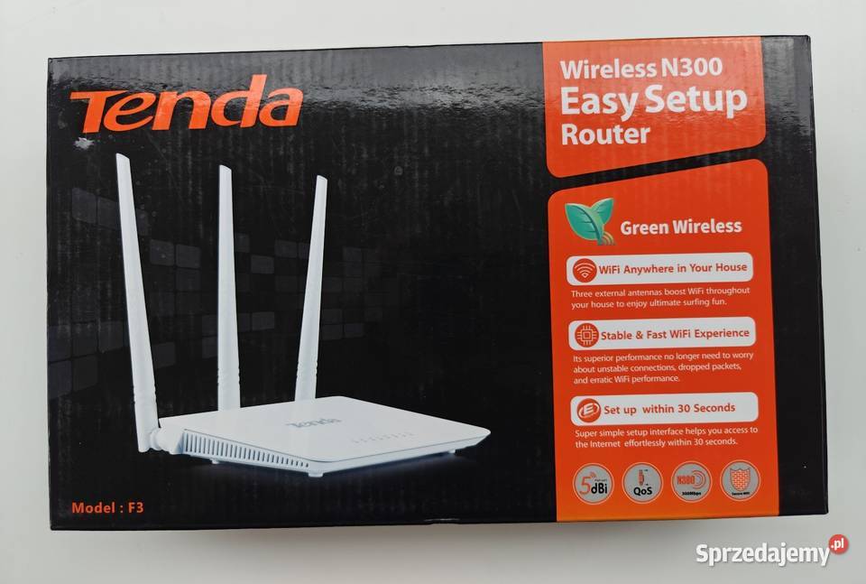 Router wifi Tenda F3 N300 300Mbs bgn x2 router mazowieckie Warszawa