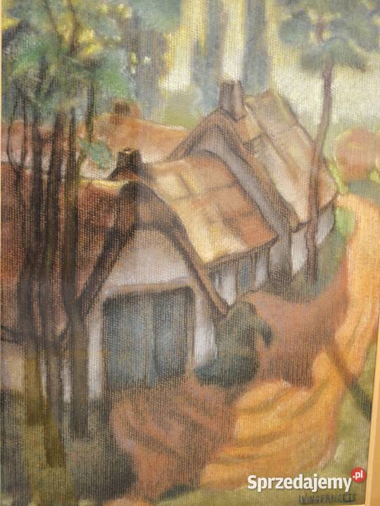 Pastel na kartonie Leo Vingerhoets Belgia poł Warszawa