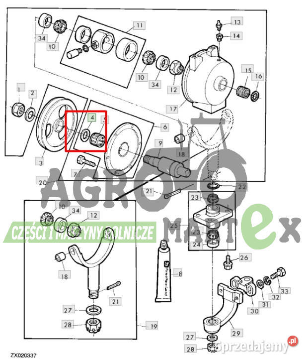 AE53176 USZCZELKA 285x41x65 JD Wichrów