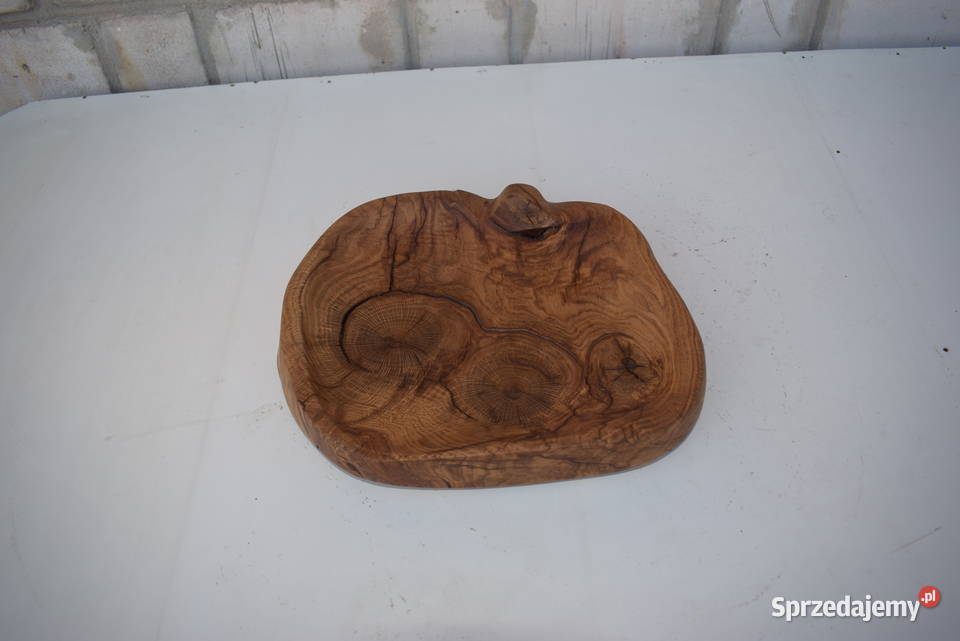 Dębowa misa na owoce z litego drewna Pozostałe Połaniec