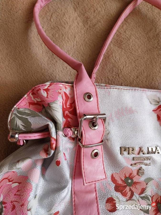 Mała cudna torebka z logo PRADA MILANO Do ręki Torby i torebki Przemków