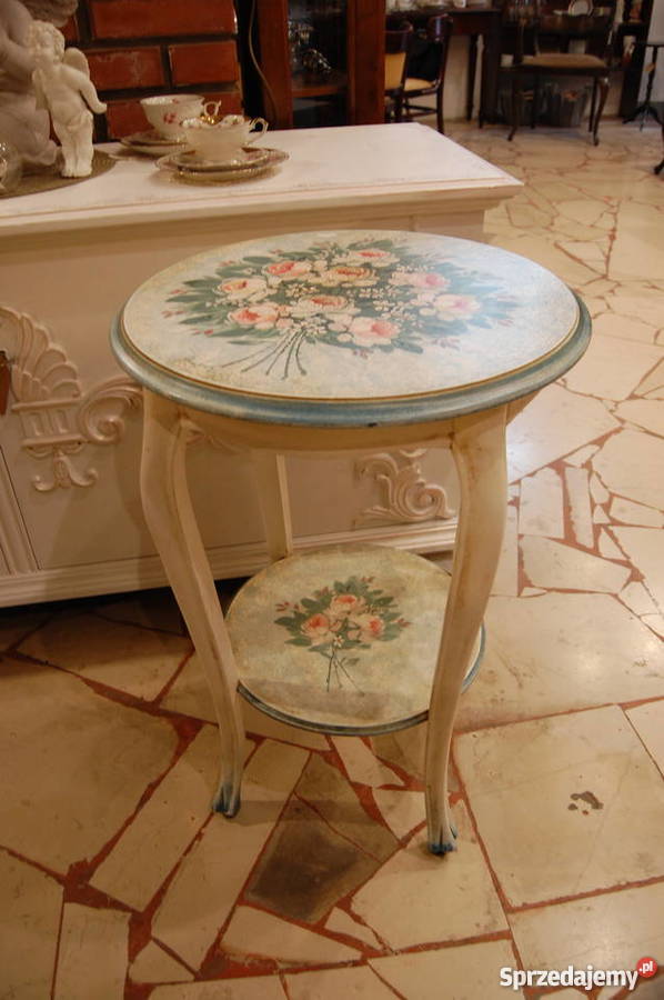 Piękny stolik ręcznie malowany shabby chic Lublin