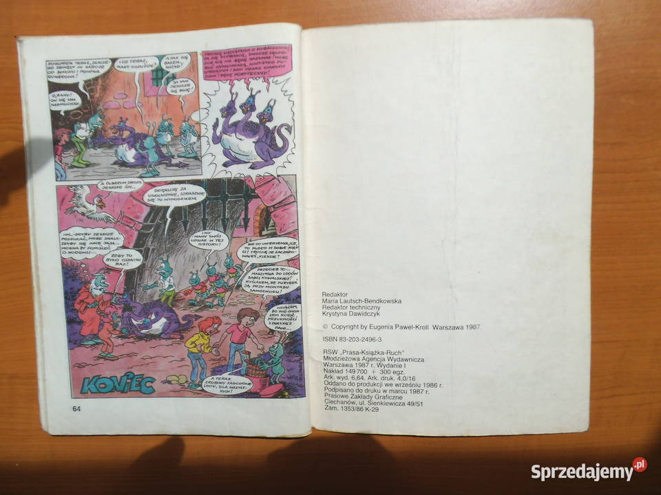 Szarlota Pawel Smocze jajo komiks 1987 Komiksy Kraków sprzedam