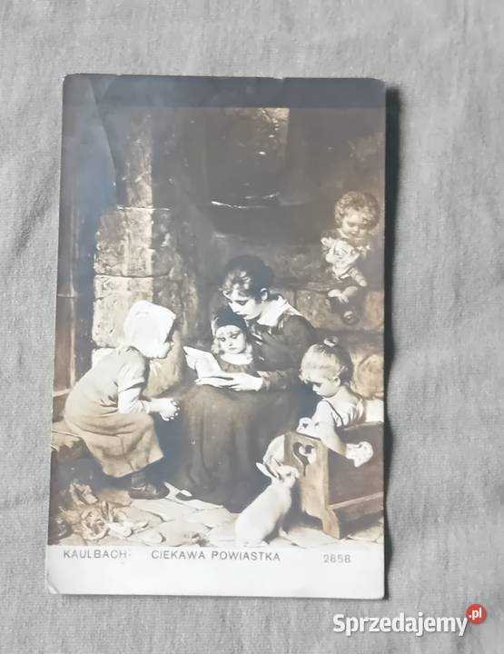 Pocztówka Kaulbach Ciekawa powiastka 1913 r wielkopolskie Koźminek