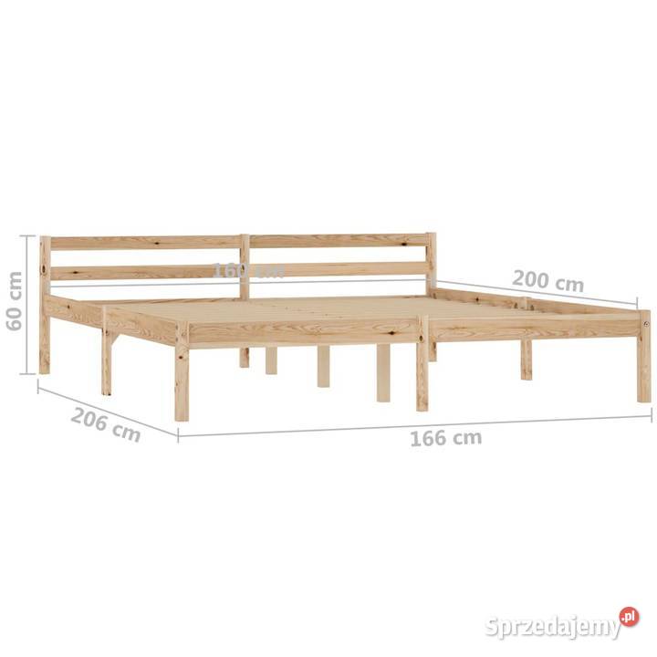 vidaXL Rama łóżka lite drewno sosnowe 160 x 200 Warszawa