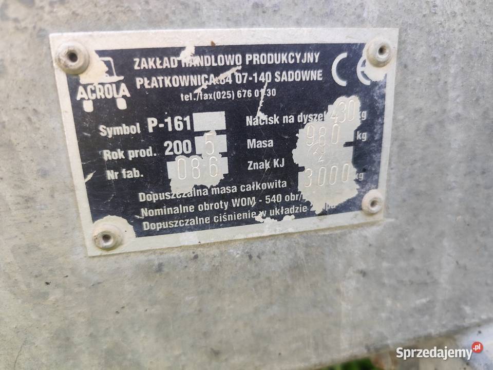 Opryskiwacz sadowniczy 2000L Lekarcice Stare