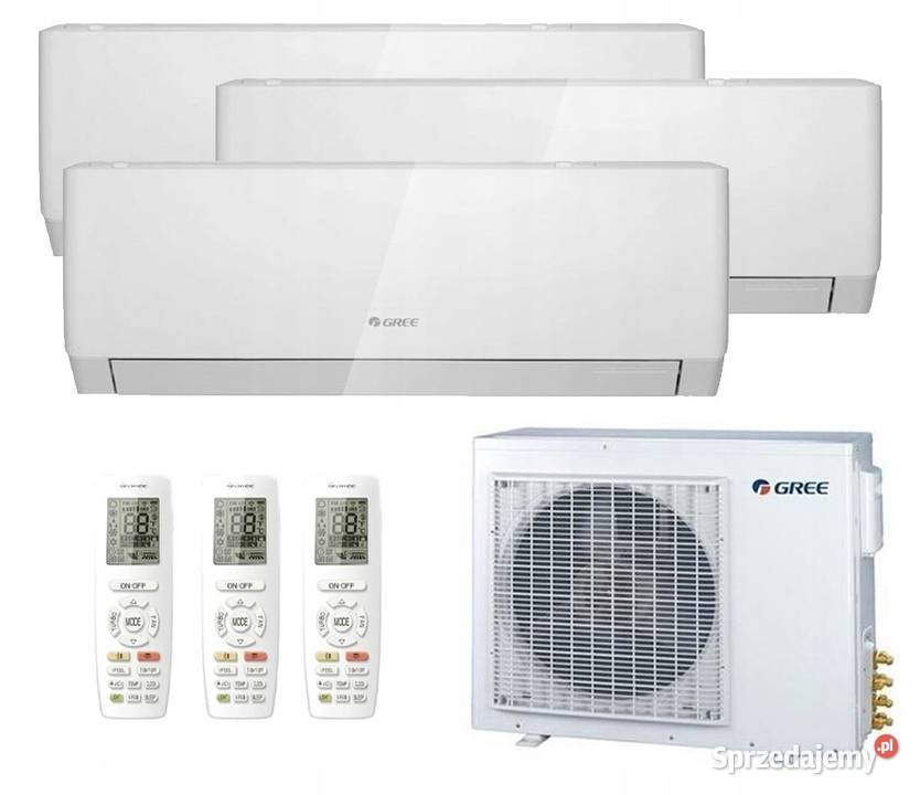 Klimatyzacja Gree MULTISPLIT 3x32kw Pular White Poznań